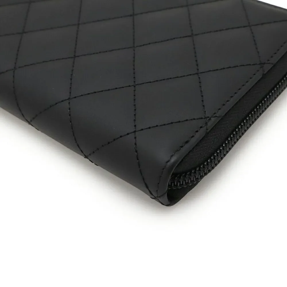 Chanel Cambon Line Soft Calf Long Wallet